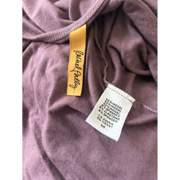 Rachael Pally Women's Purple Ruched Front Tie Deep V Neck Maxi Dress Size M - Picture 5 of 5